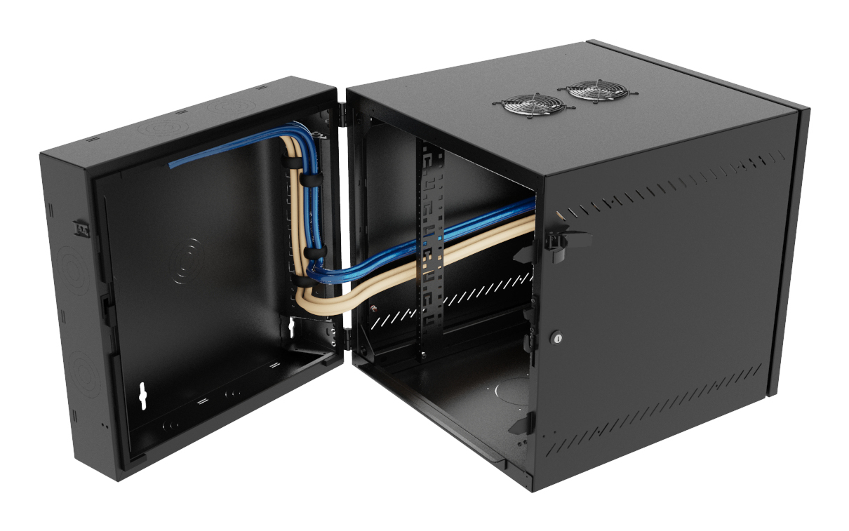 Vertiv VR Rack GL24WMCMS-B-SC-AF-CM rack cabinet 12U Wall mounted rack Black – image 4