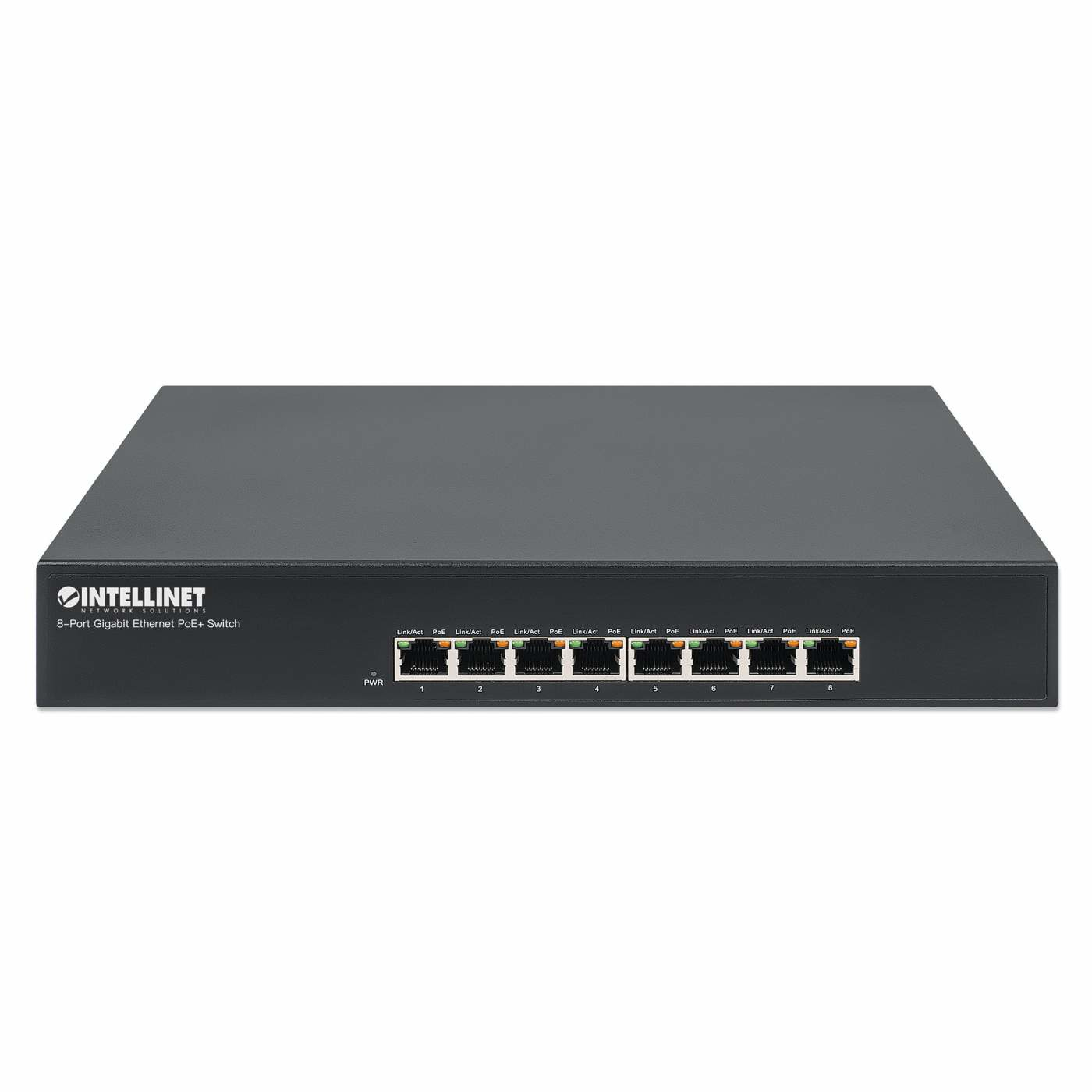 Intellinet 8-Port Gigabit Ethernet PoE+ Switch, 8 x PoE ports, IEEE 802.3at/af Power-over-Ethernet (PoE+/PoE), Endspan, Desktop, Box – image 3