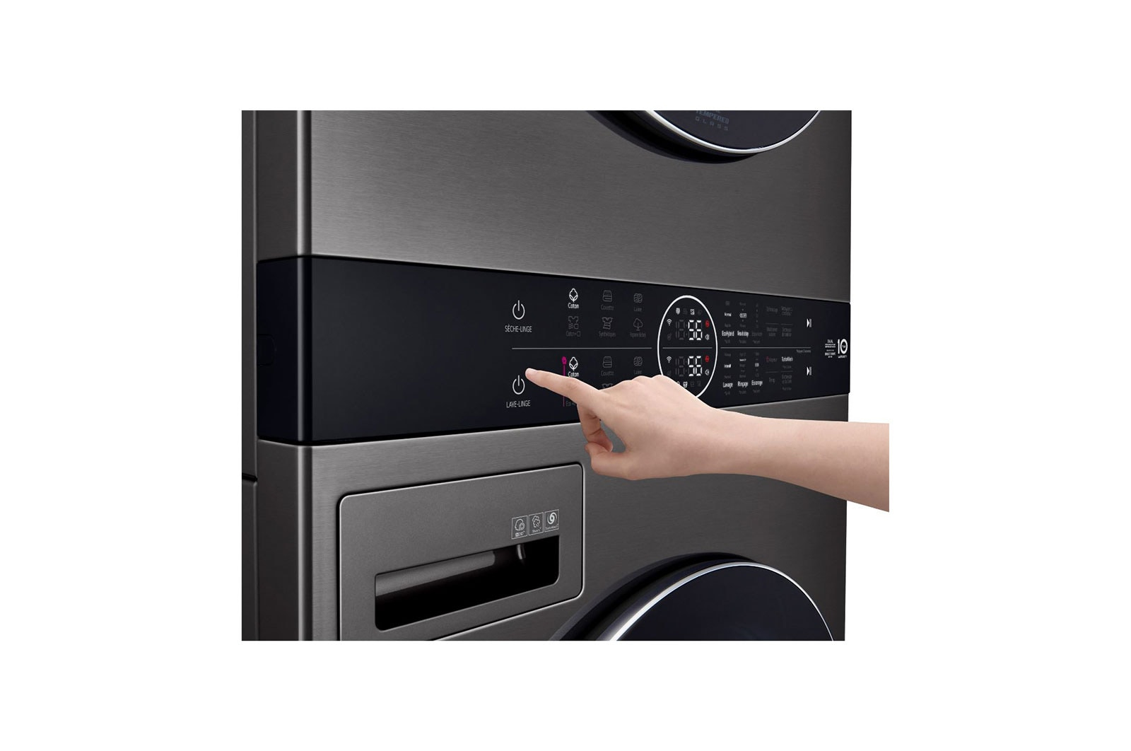 LG F761TOWERB washer dryer Freestanding Front-load Chrome – image 6