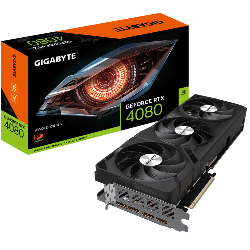 GIGABYTE GV-N4080WF3-16GD graphics card NVIDIA GeForce RTX 4080 – image 1