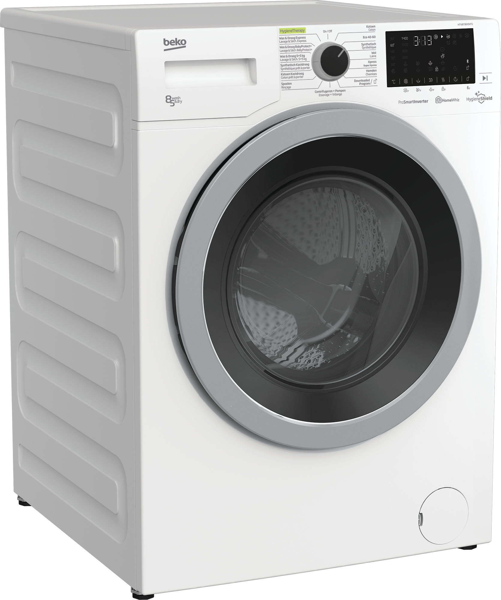 Beko HTV8736XSHT1 washer dryer Freestanding Front-load White – image 2