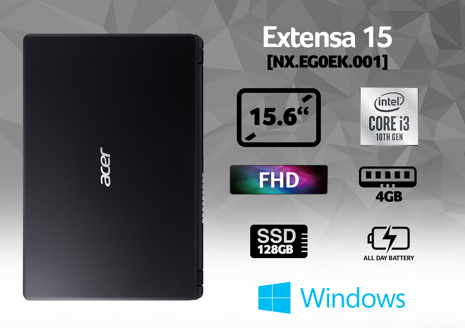 Acer Extensa 15 EX215-51-39SK Intel® Core™ i3 i3-10110U Laptop – image 8