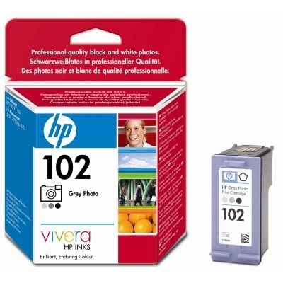 HP 102 Grey Photo Inkjet Print Cartridge with Vivera Inks