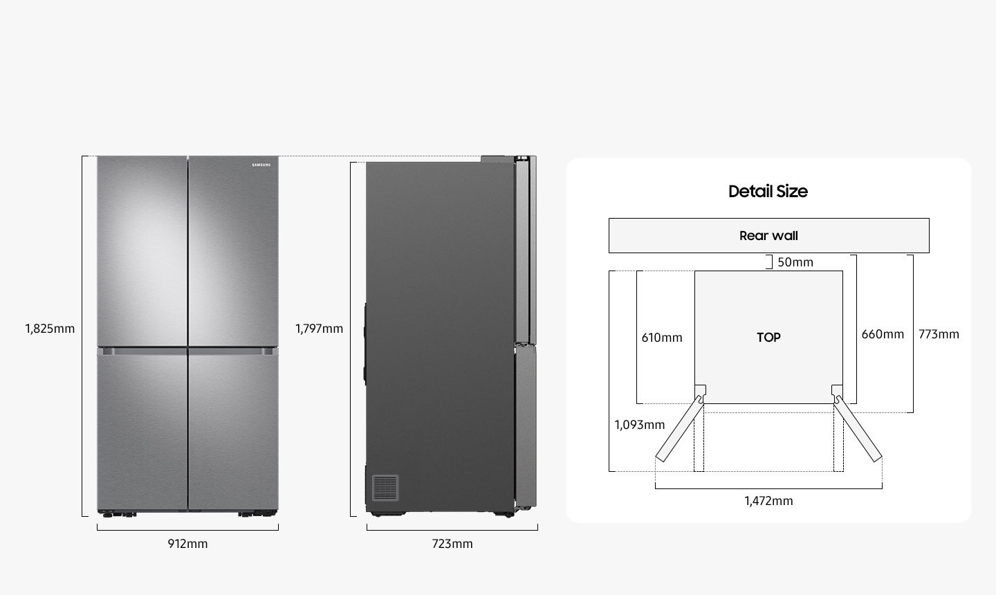 Samsung Bespoke RF65A9676AP/EU French Style Fridge Freezer with Beverage Center™ - Clean White – image 3
