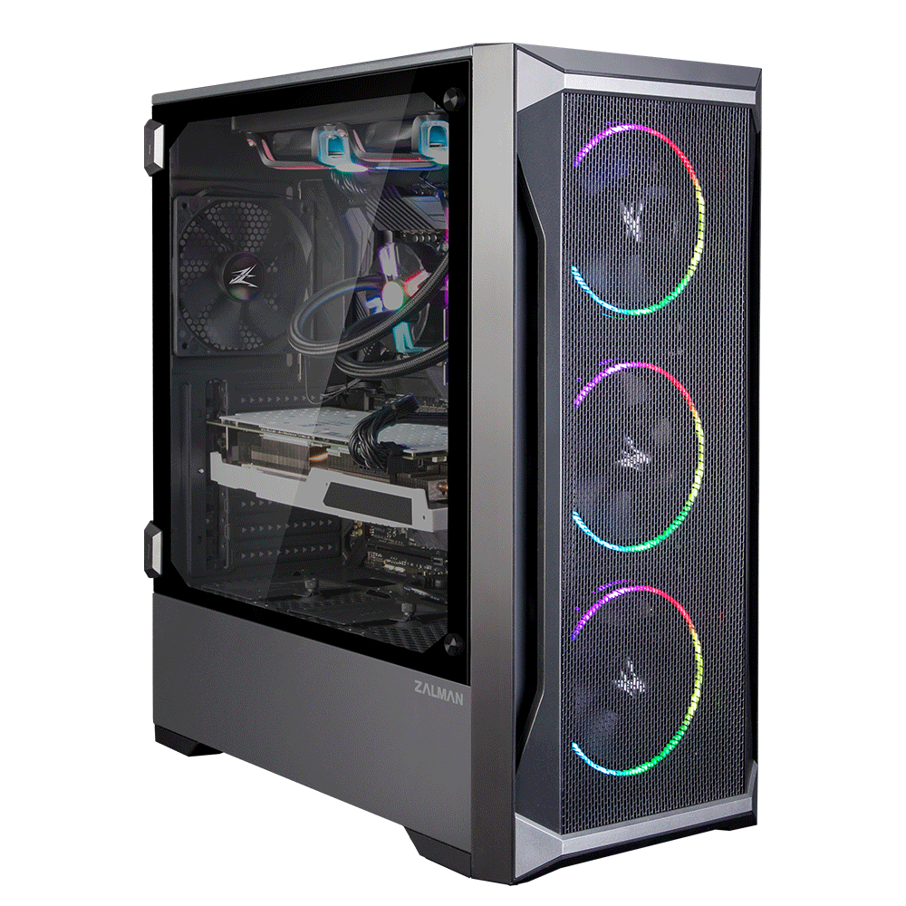 Zalman Z8 MS ATX Mid Tower PC Case, ARGB fan x3, Mesh