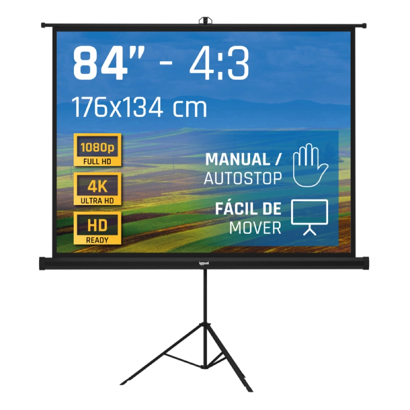 iggual PSITS176 projection screen 2.13 m (84") 4:3 – image 1