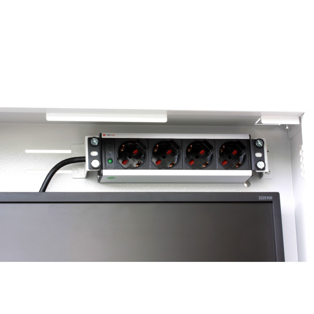 Techly ICRLIM08 rack cabinet 1U Wall mounted rack Grey – image 7