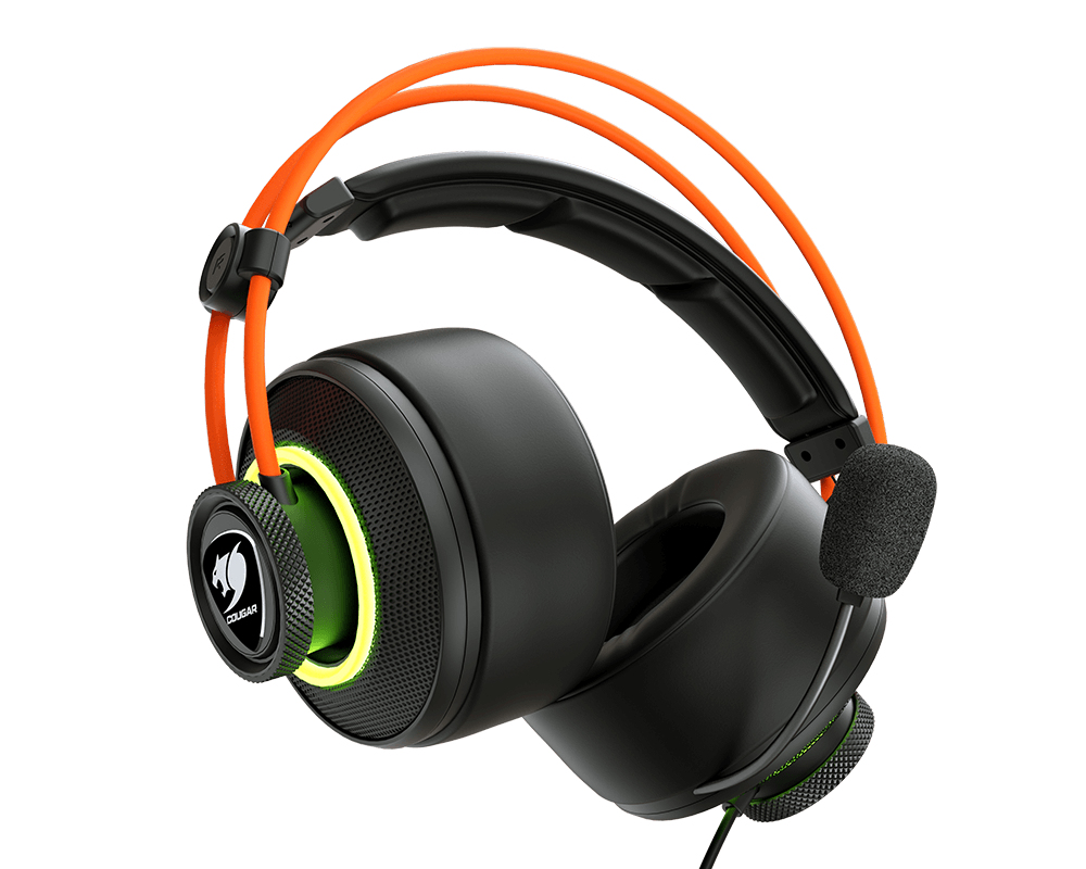 COUGAR 3H700U50C.0004 headphones/headset Wired Head-band Gaming Black, Orange – image 5