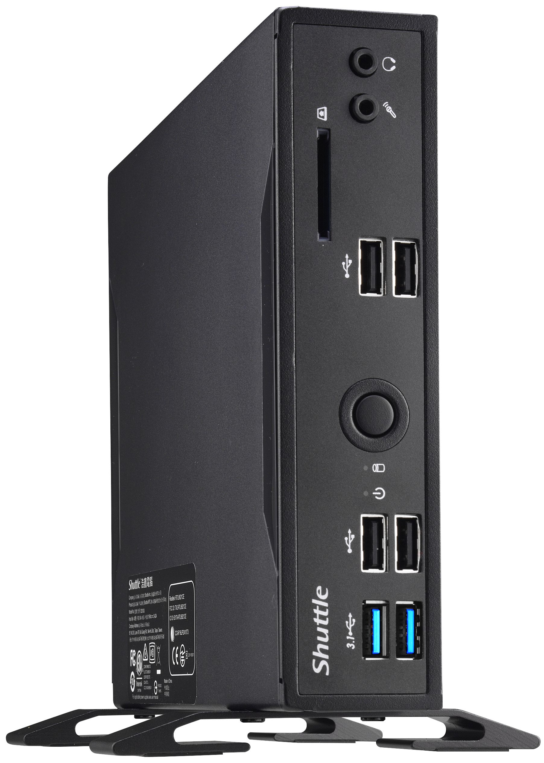 Shuttle XPC slim Barebone DS10U, Celeron 4205U, 1xHDMI,1xDP,1x VGA, 2x LAN,1xCOM, 8x USB, fanless, 24/7 permanent operation – image 4