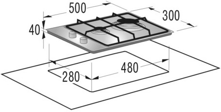 Gorenje G34AX1 hob Stainless steel Built-in Gas 2 zone(s) – image 2