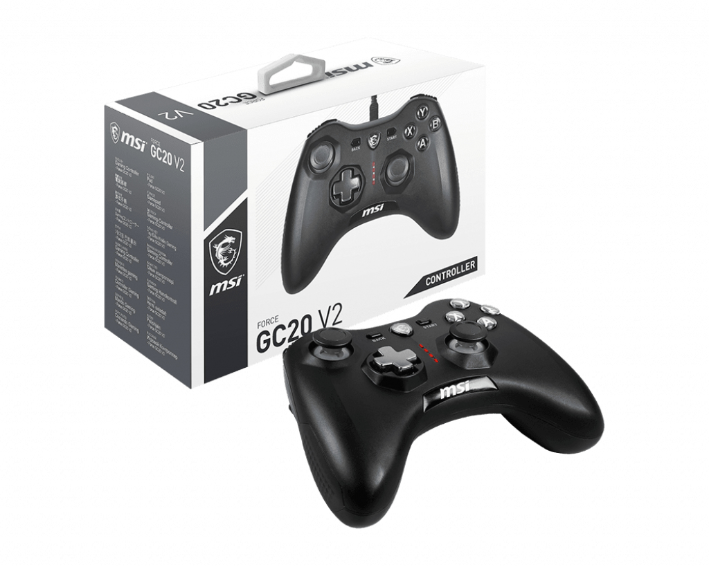 MSI FORCE GC20 V2 Gaming Controller 'PC and Android ready, Wired, adjustable D-Pad cover, Dual vibration motors, Ergonomic design, detachable cables' – image 5