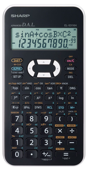 Sharp EL-531XHWHC calculator Pocket Scientific Black