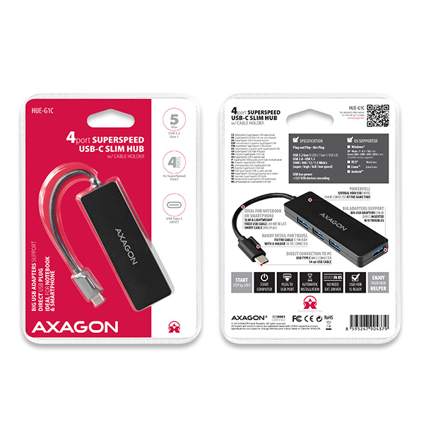 Axagon SuperSpeed USB-C SLIM hub – image 7