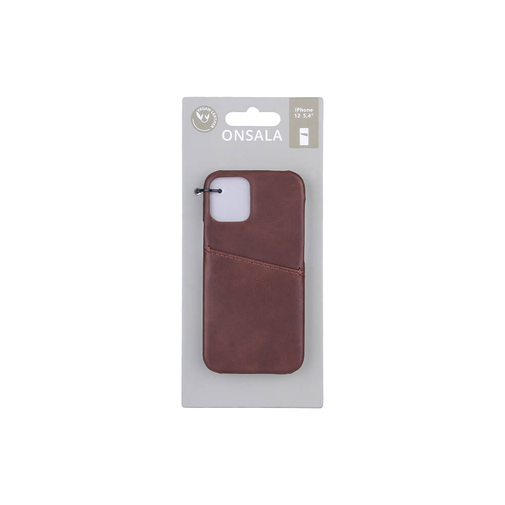Onsala Mobile Cover Brown with Cardpocket iPhone 12 – image 2