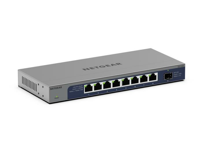 Switch unmanaged Gigabit Ethernet a 8 porte con 1 porta SFP+ 10G dedicata