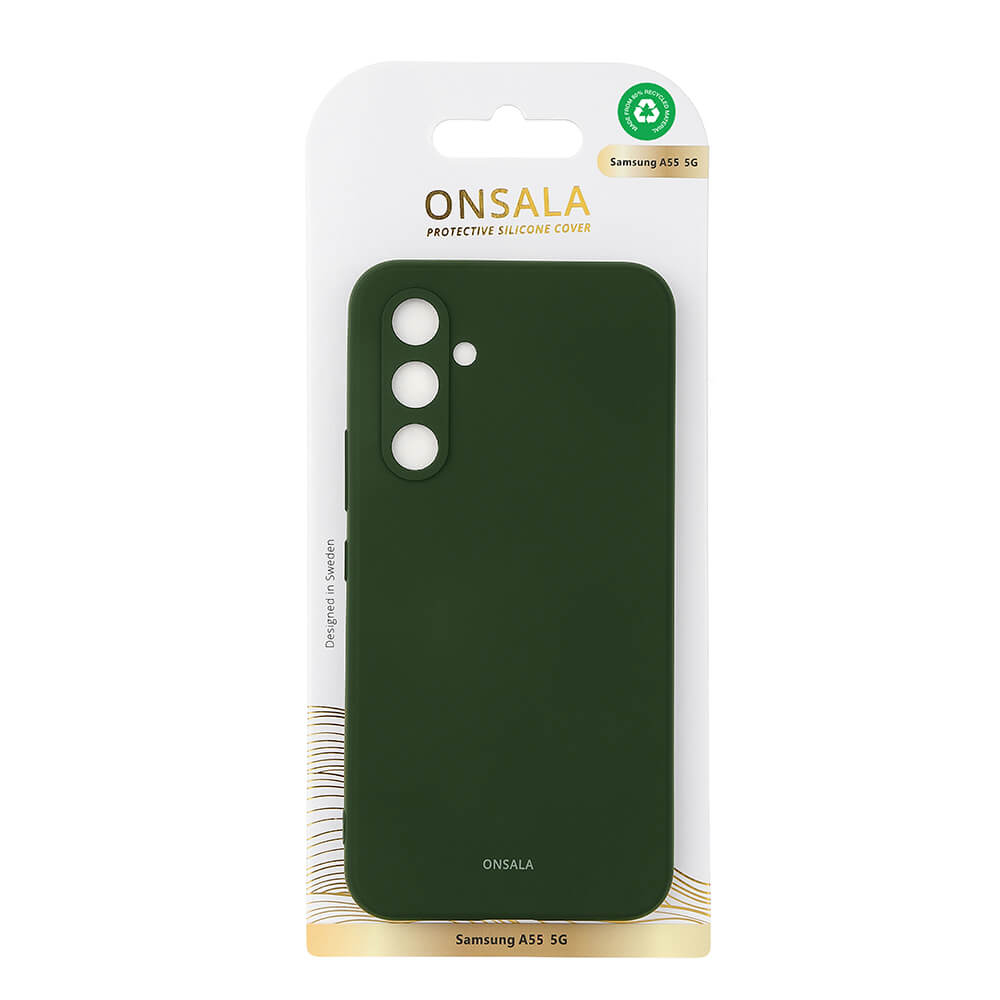 Onsala Phone Case with Silicone Feel Olive Green - Samsung A55 – image 2