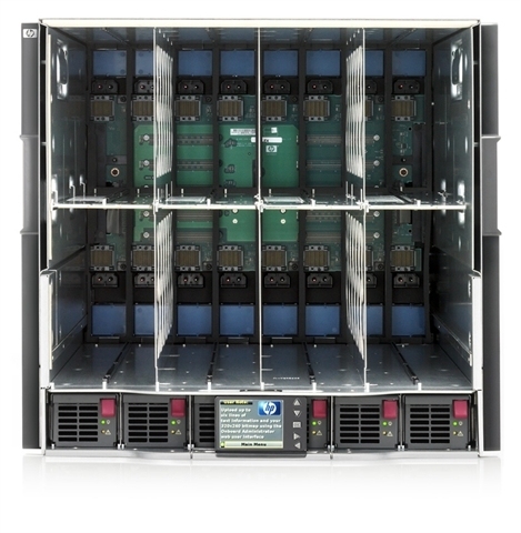 HP BladeSystem c7000 enclosure + 4 x ProLiant BL460c G6 + Flex-10 – image 1