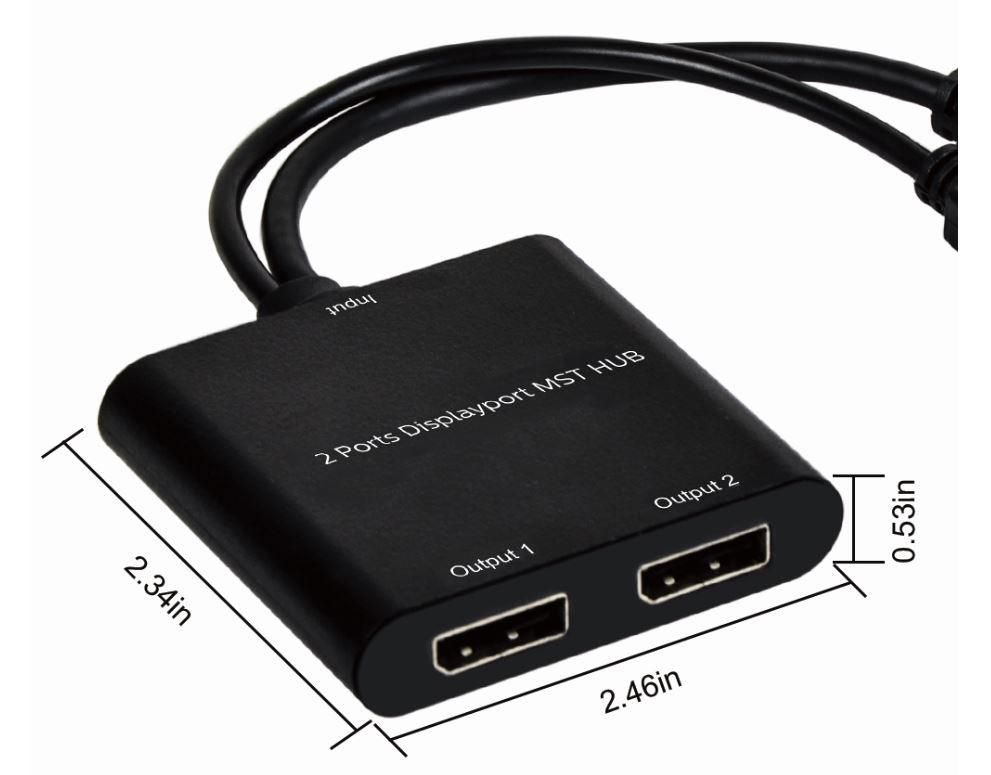 Microconnect MC-DSP-102T video splitter DisplayPort 2x DisplayPort – image 2