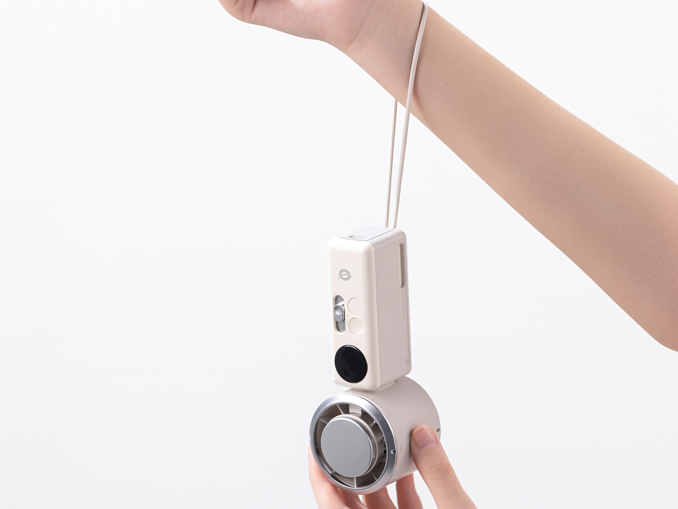 Conceptronic AERIVA03C Handventilator Turbo mit Kühlplatte, Cremefarben