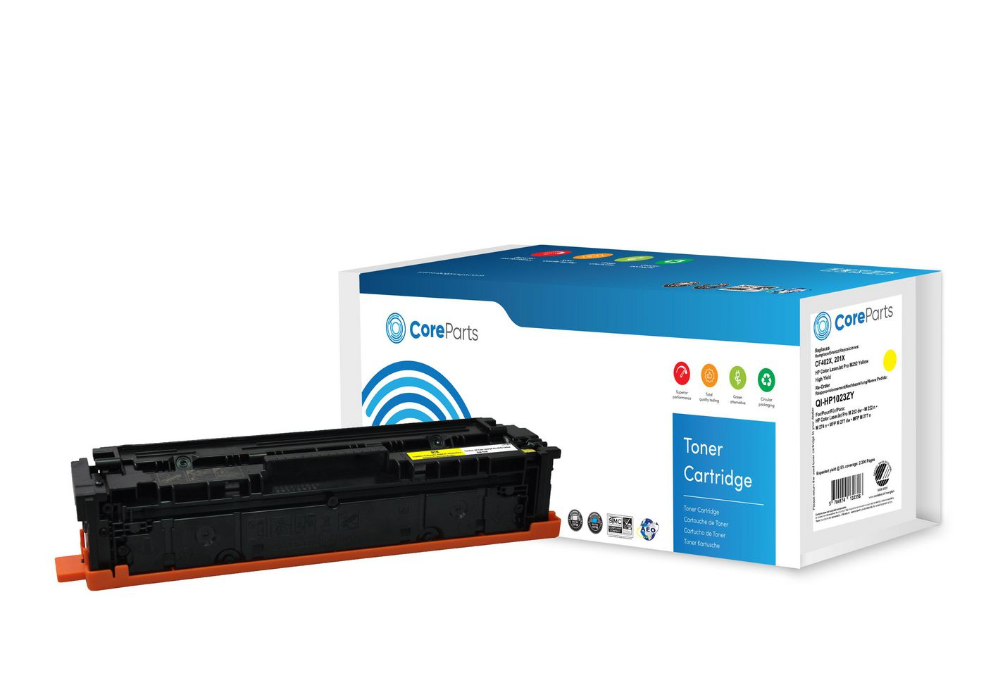 CoreParts QI-HP1023ZY toner cartridge 1 pc(s) Compatible Yellow