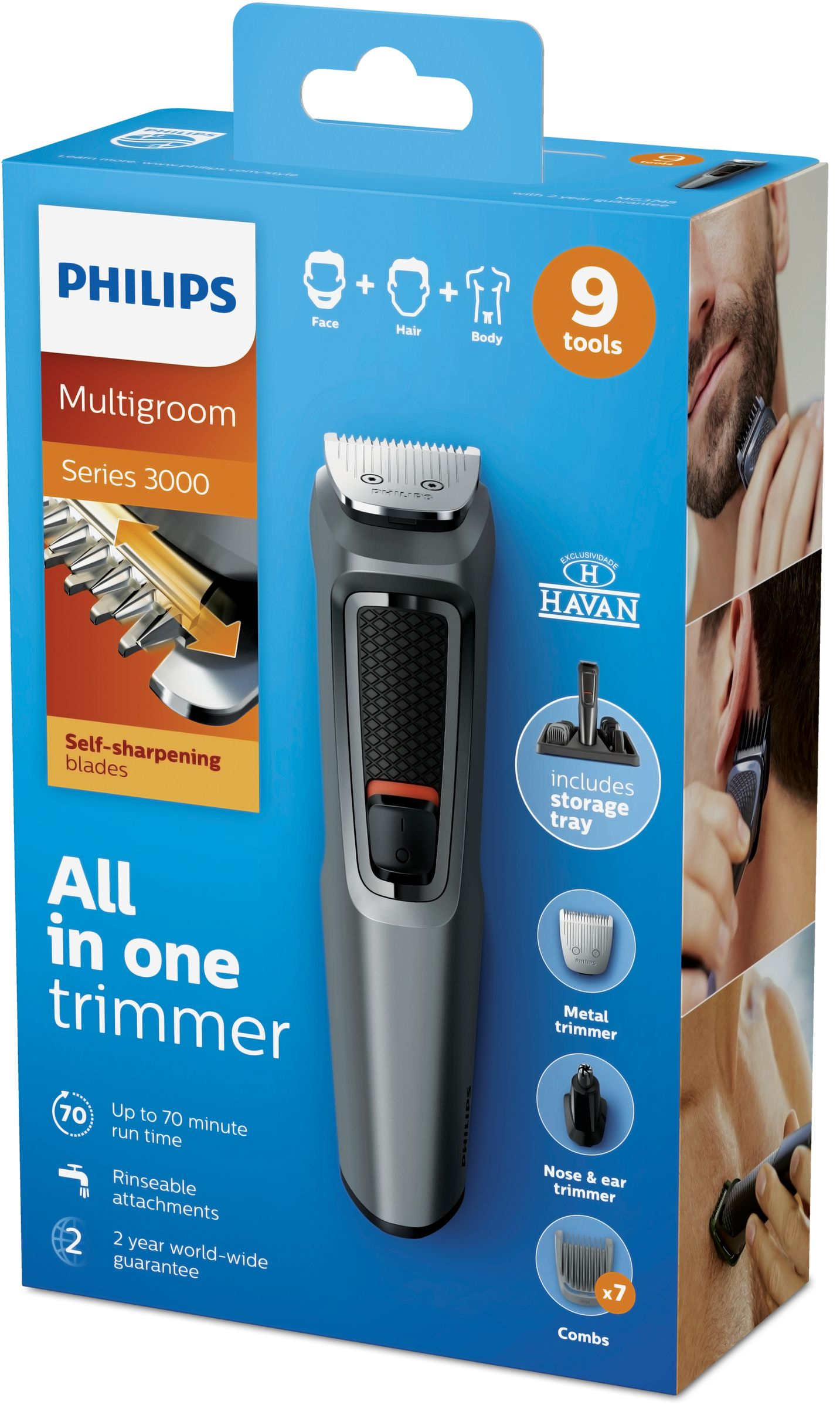 Philips MULTIGROOM Series 3000 MG3748/15 hair trimmers/clipper Black Nickel-Metal Hydride (NiMH) – image 2