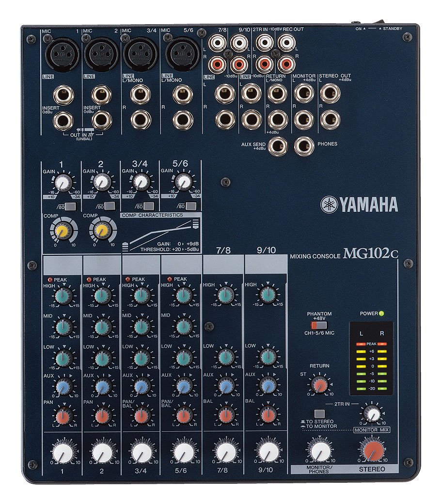 Yamaha MG102C audio mixer 10 channels 20
