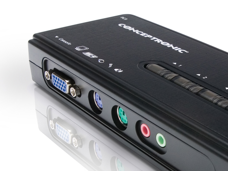 Conceptronic 4-Port PS/2 VGA KVM Switch with Audio – image 2