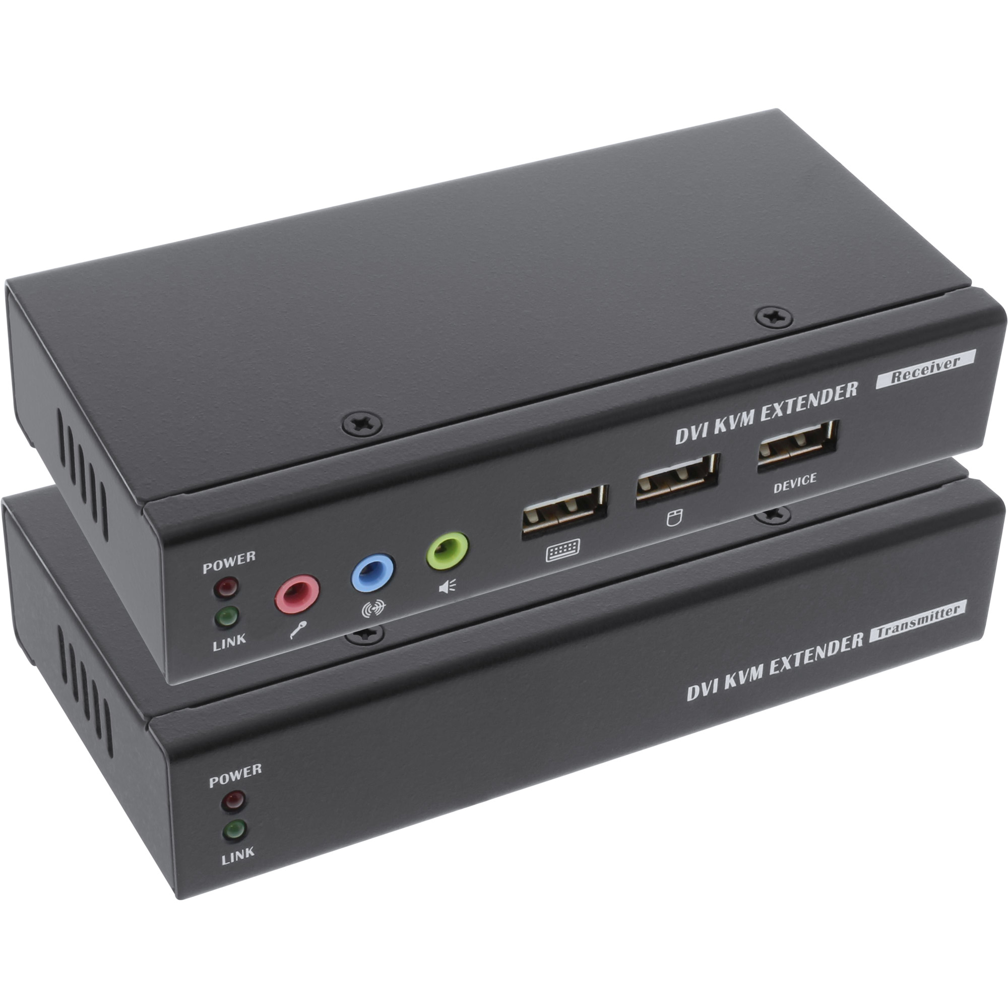 InLine DVI USB KVM Extender over TP Cable with Audio up to 50m – image 1