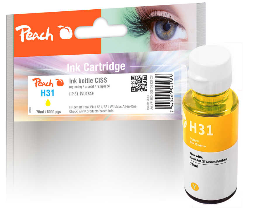 Peach PI300-905 ink cartridge 1 pc(s) Compatible Yellow