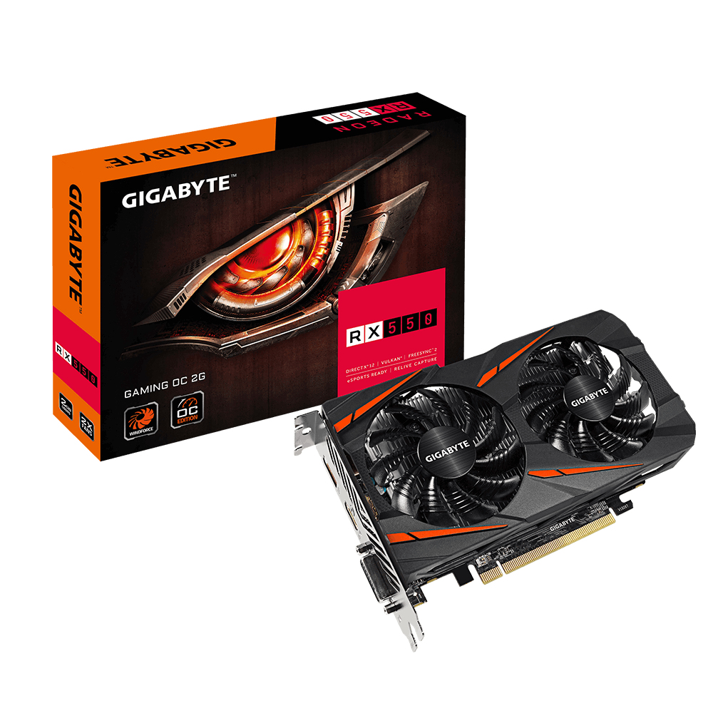 GIGABYTE AMD Radeon RX 550 Gaming OC 2G, 2GB GDDR5 – image 1