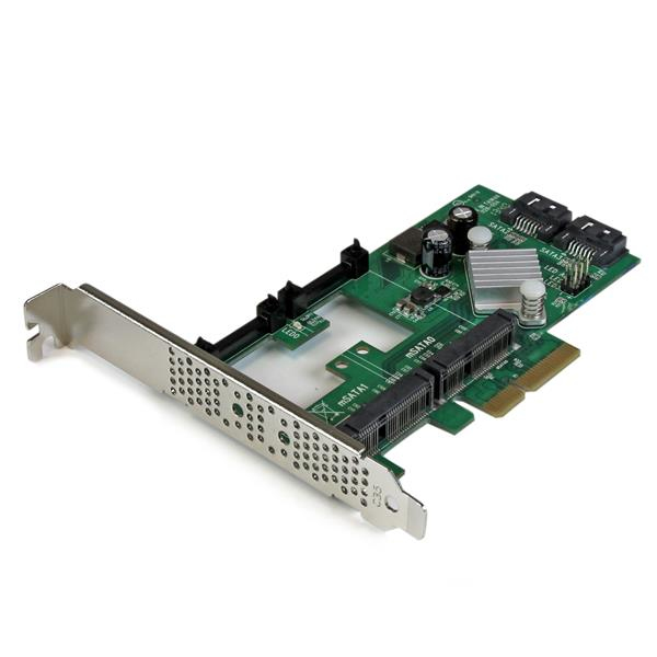 StarTech.com 2-Port PCI Express 2.0 SATA III 6Gbps RAID Controller Card with 2 mSATA Slots and HyperDuo SSD Tiering