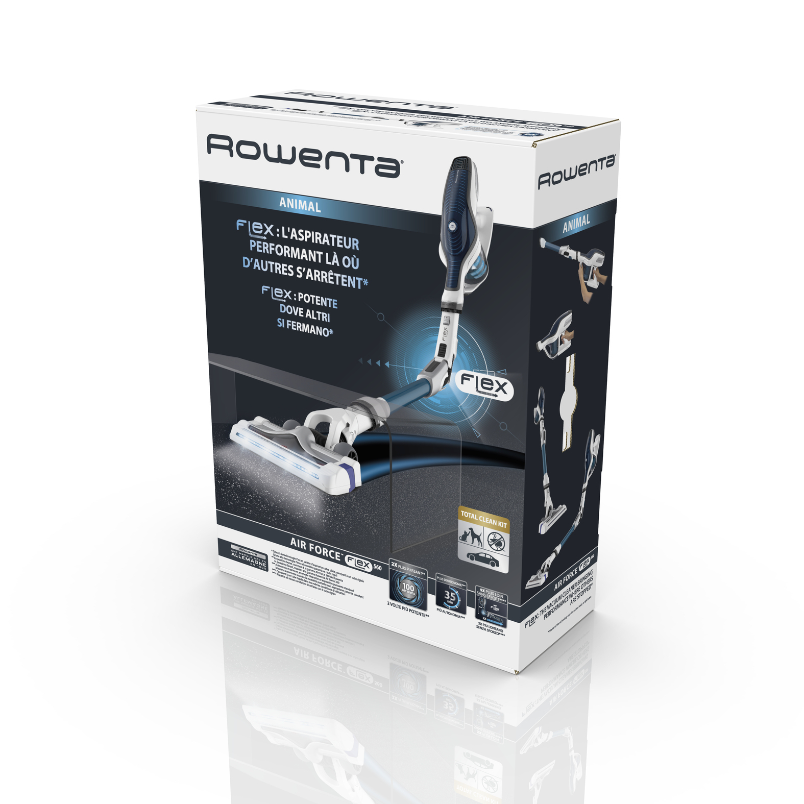 Rowenta RH9471WO stick vacuum/electric broom 2-in-1 stick vacuum Battery Dry Cyclonic Bagless – image 2