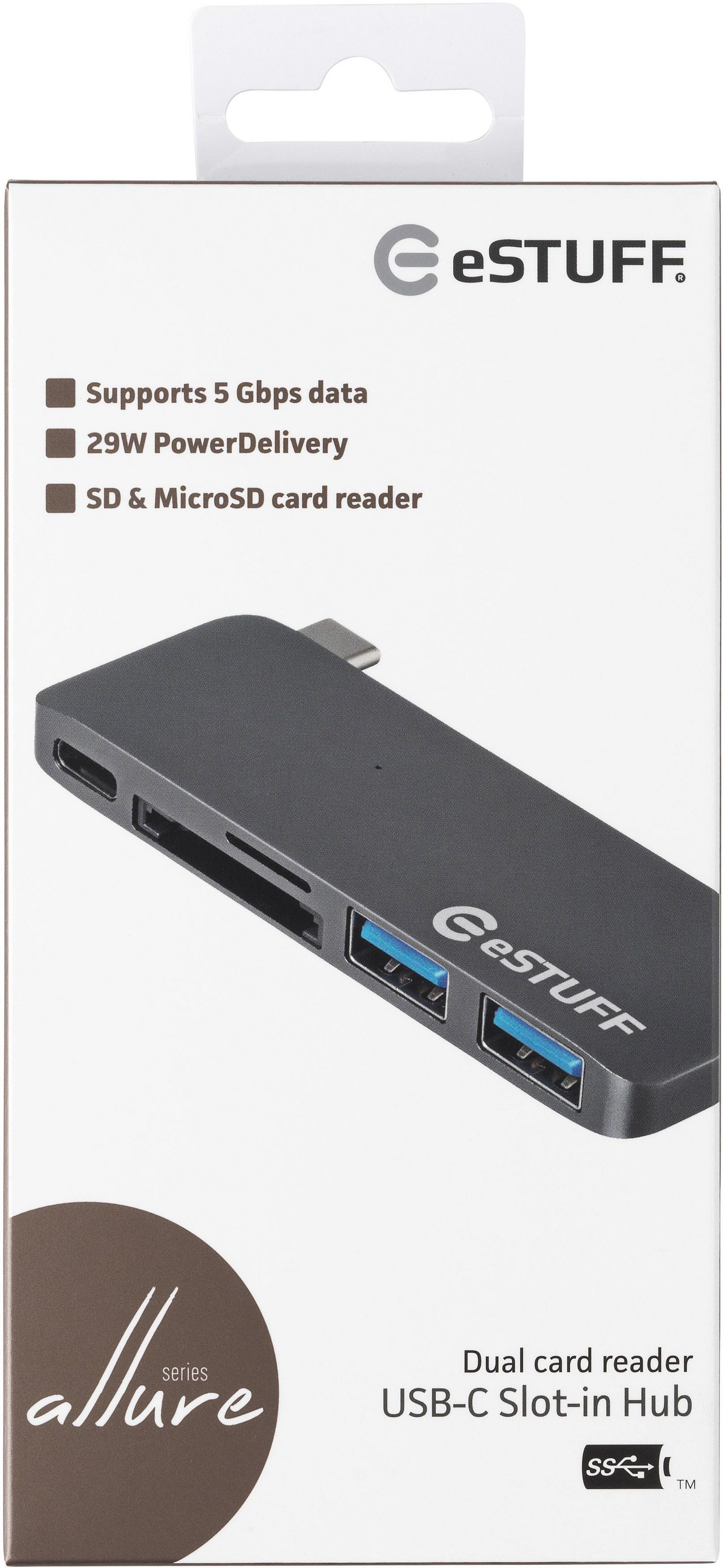 eSTUFF ES84121-GREY laptop dock/port replicator USB 3.2 Gen 1 (3.1 Gen 1) Type-C – image 2