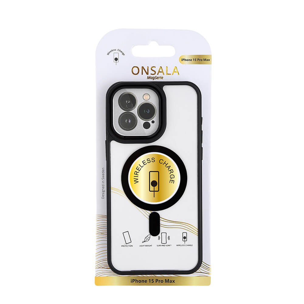 Onsala Phone Case Bumper MagSeries Black & Clear - iPhone 15 Pro Max – image 2