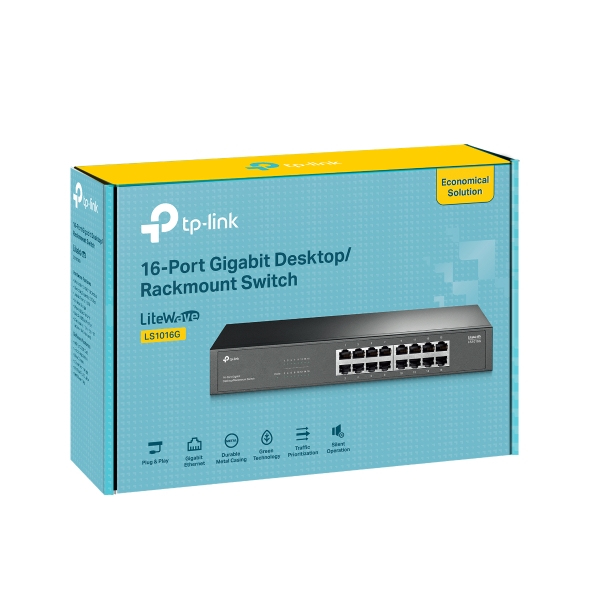 TP-Link LS1016G network switch Unmanaged Gigabit Ethernet (10/100/1000) Black – image 7