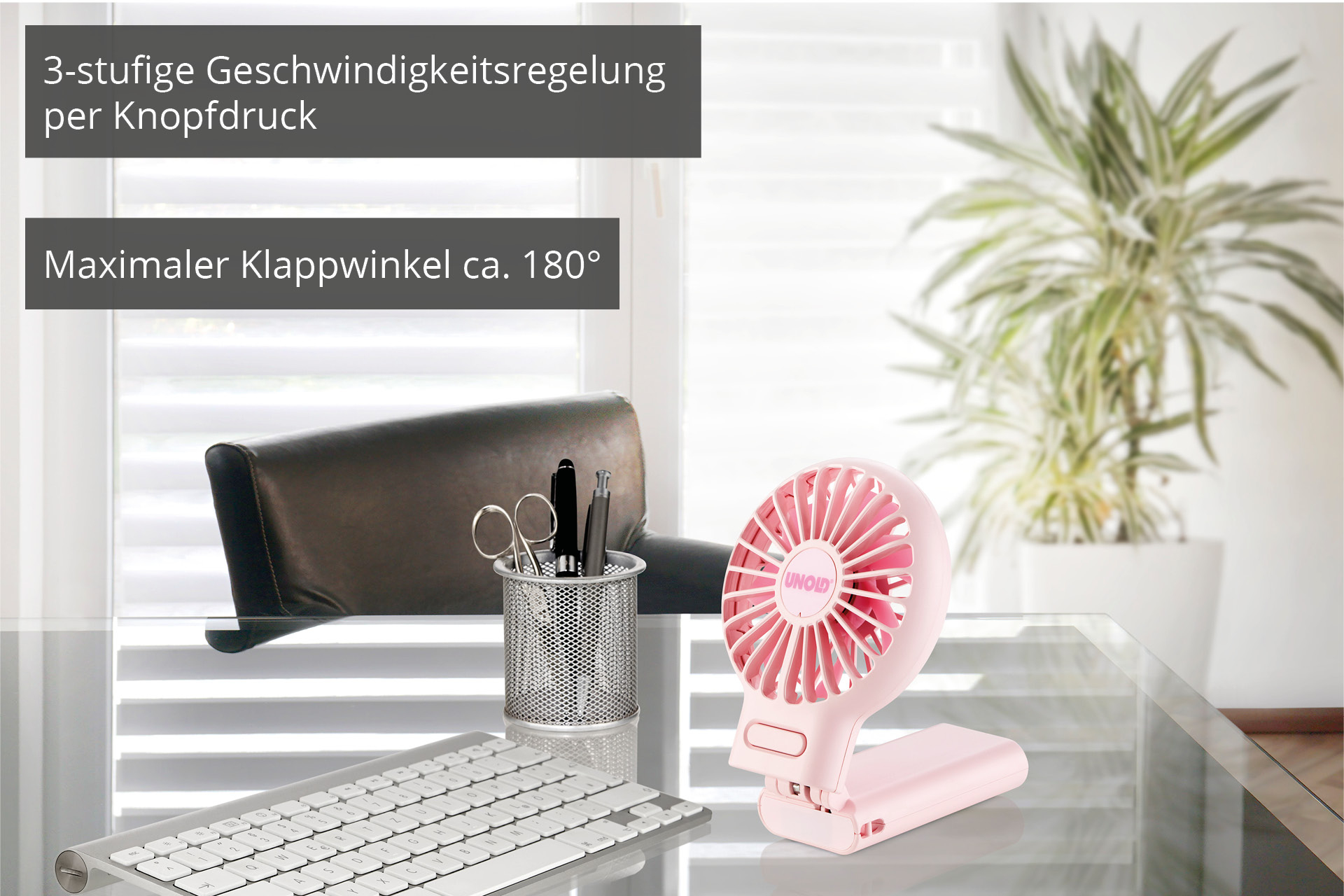 Unold 86644 personal handheld mister/fan Pink – image 2