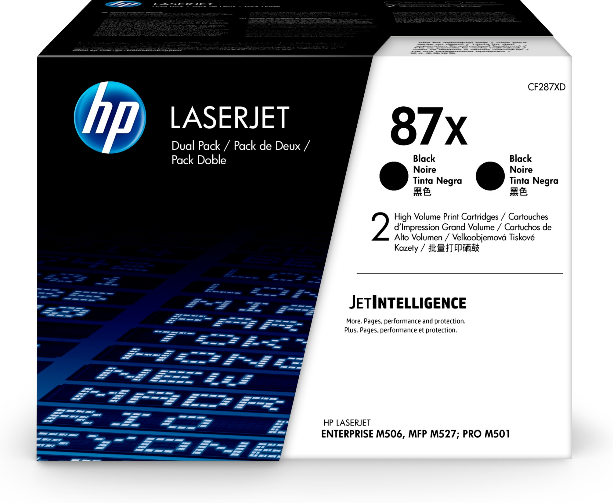 Original HP 87X High Capacity Black Toner Cartridge Twin Pack - image 1