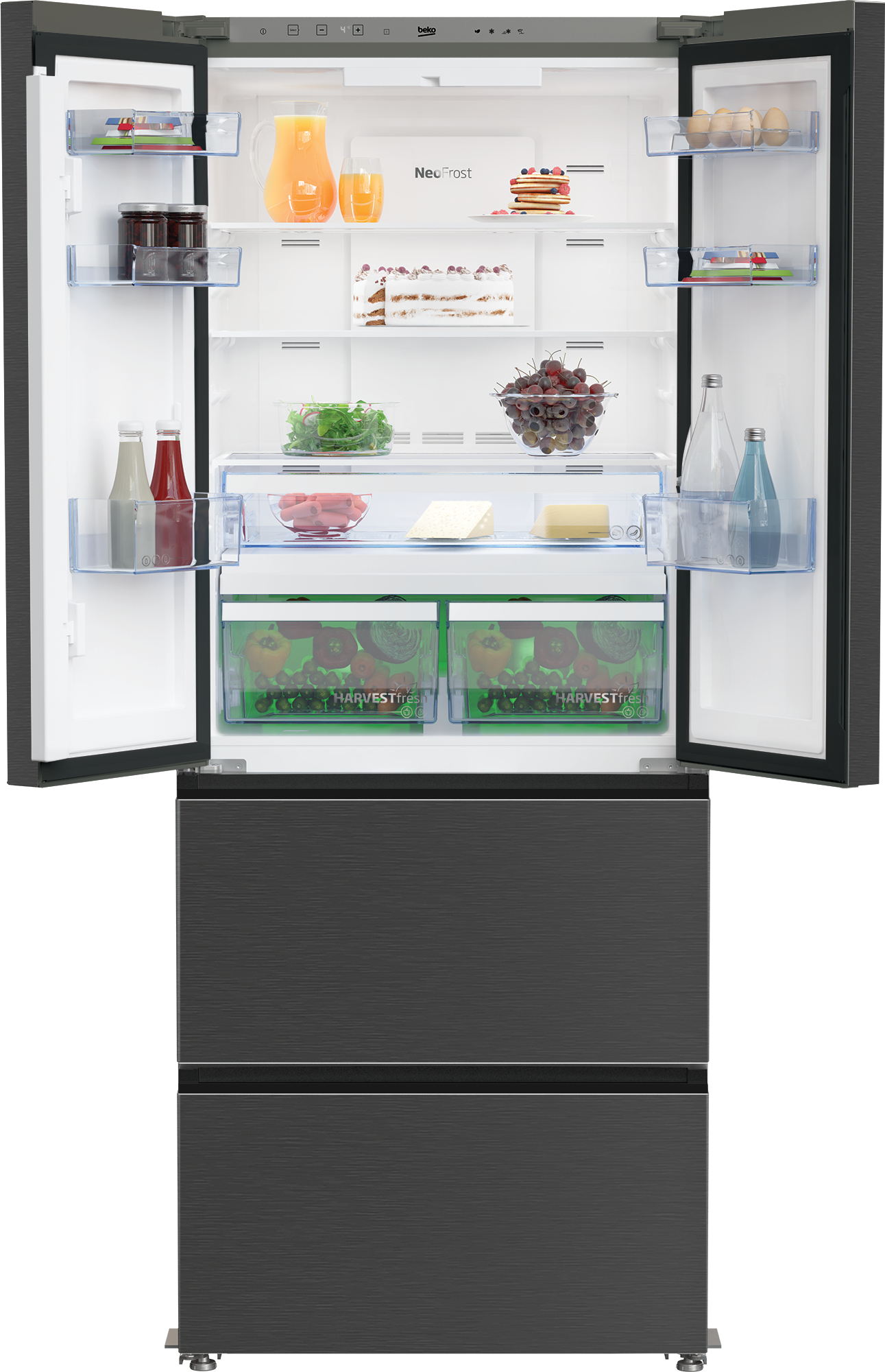 Beko GNE490IR3VPZ Freestanding American Style Fridge Freeze with HarvestFresh™ – image 3