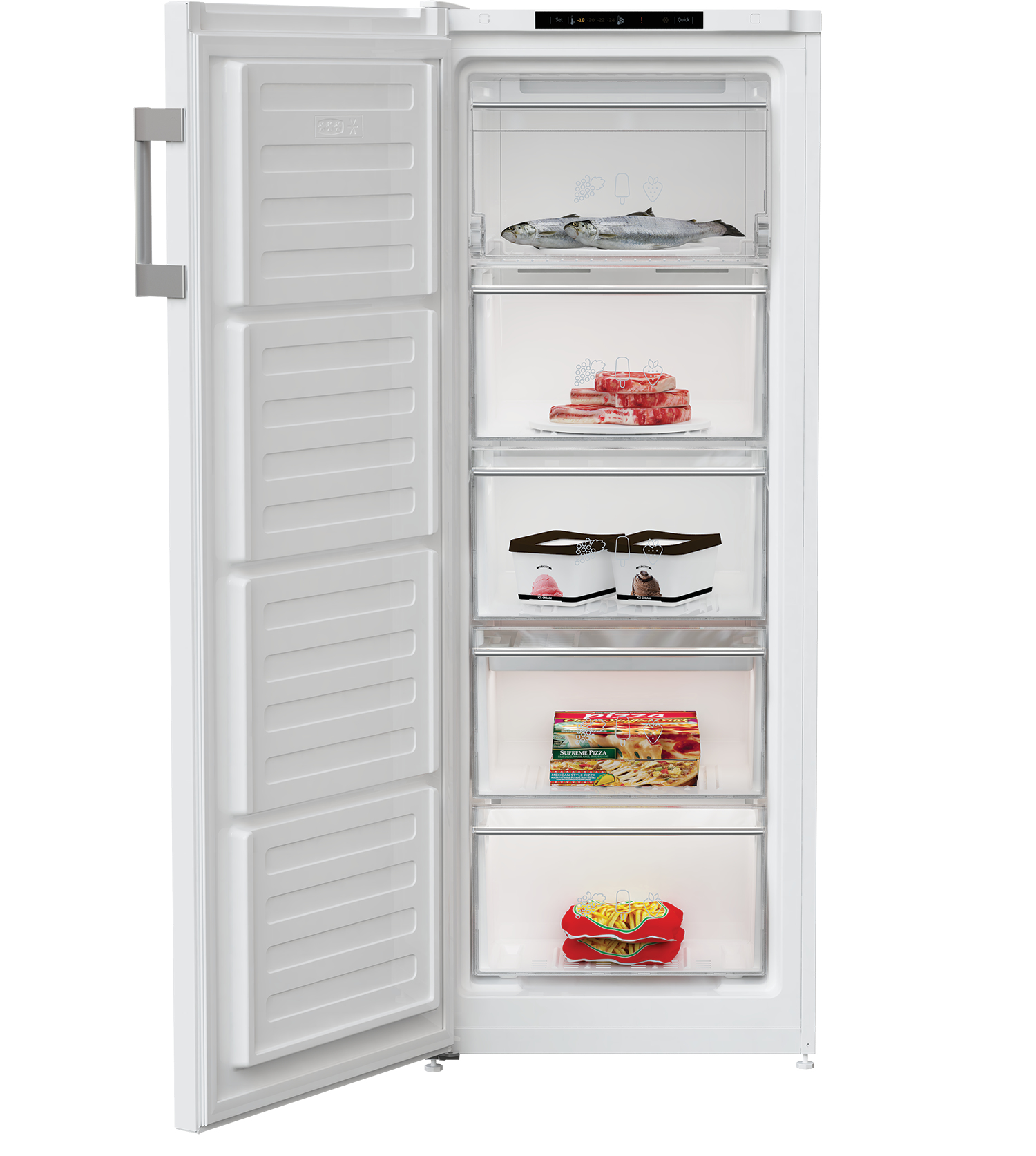Blomberg FNT44550 Freestanding Tall Frost Free Freezer with Food Protector – image 3