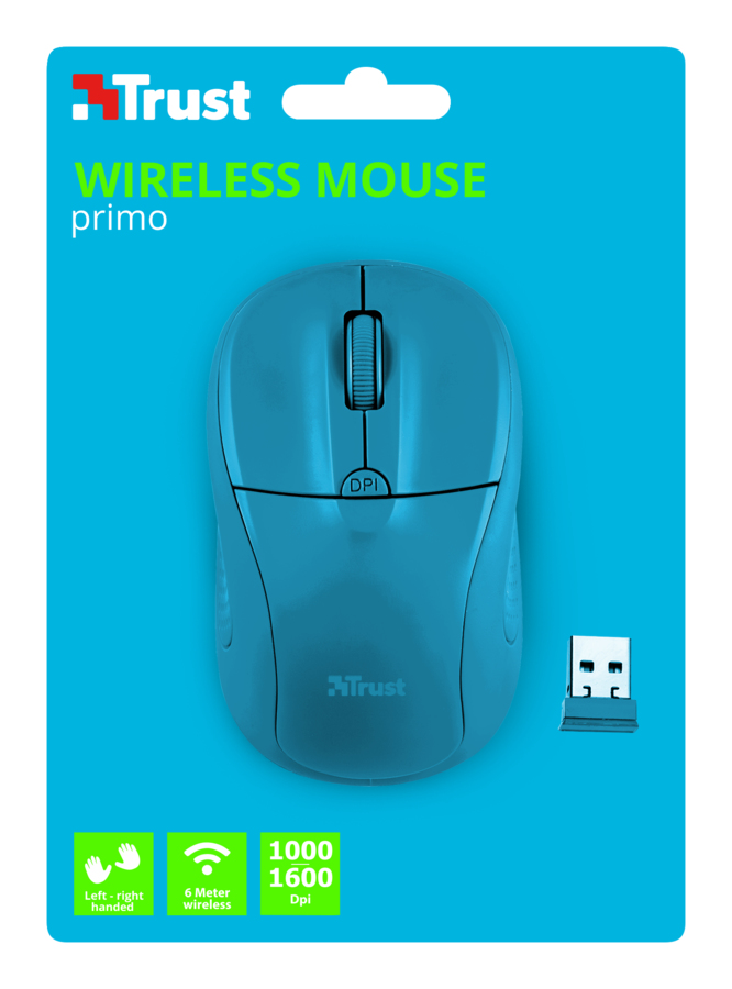 Trust PRIMO mouse Office Ambidextrous RF Wireless Optical 1600 DPI – image 4