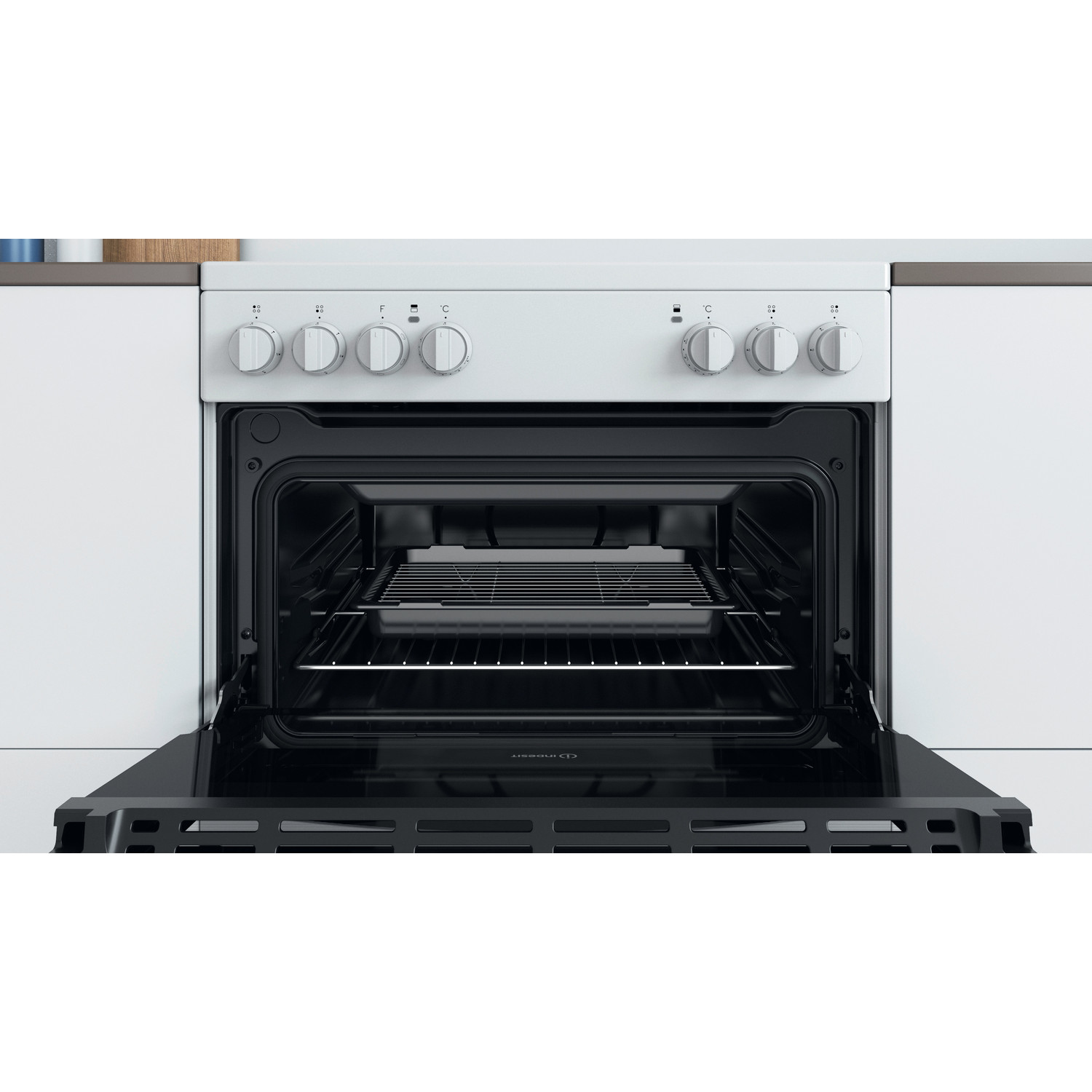 Indesit ID67V9KMW/UK cooker Freestanding cooker Electric Ceramic hob White – image 7