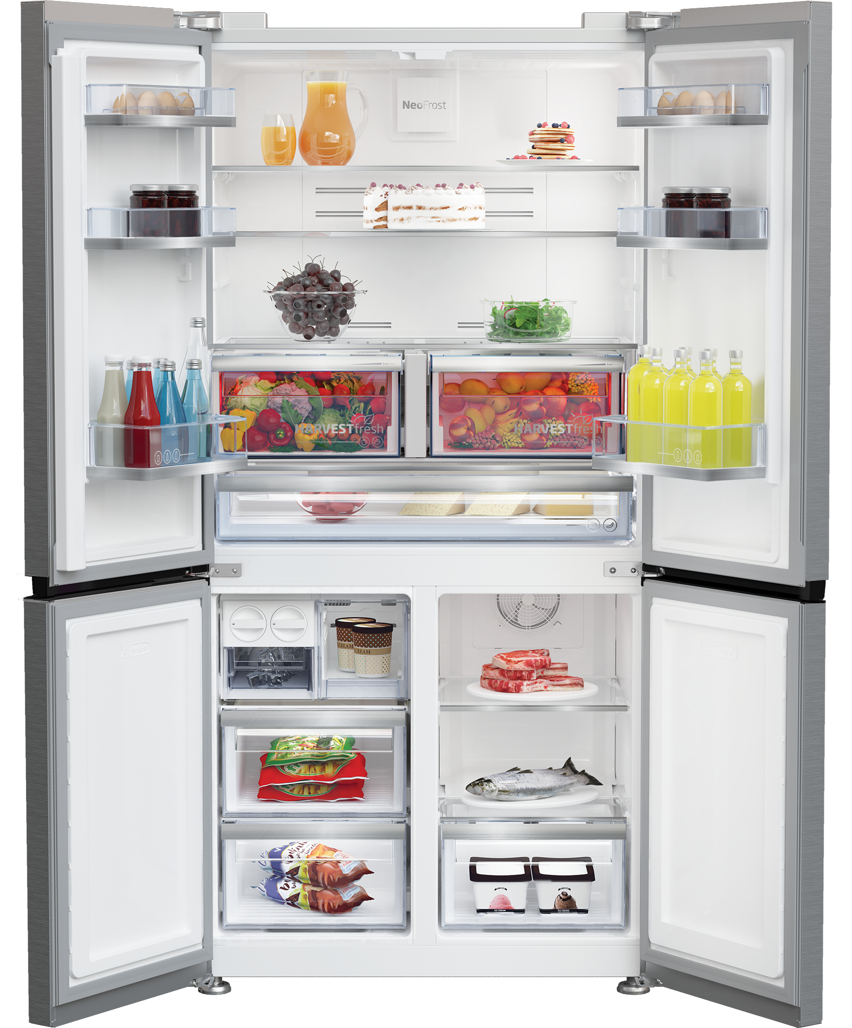 Beko GN1416240ZXN side-by-side refrigerator Freestanding – image 4