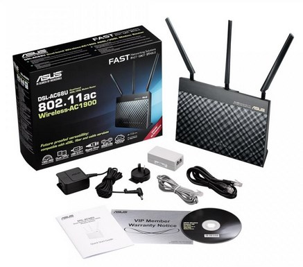 ASUS DSL-AC68U wireless router Gigabit Ethernet Dual-band (2.4 GHz – image 5