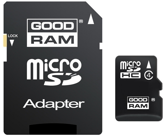 Goodram 8GB microSDHC Class 4 w/ microSD Adapter