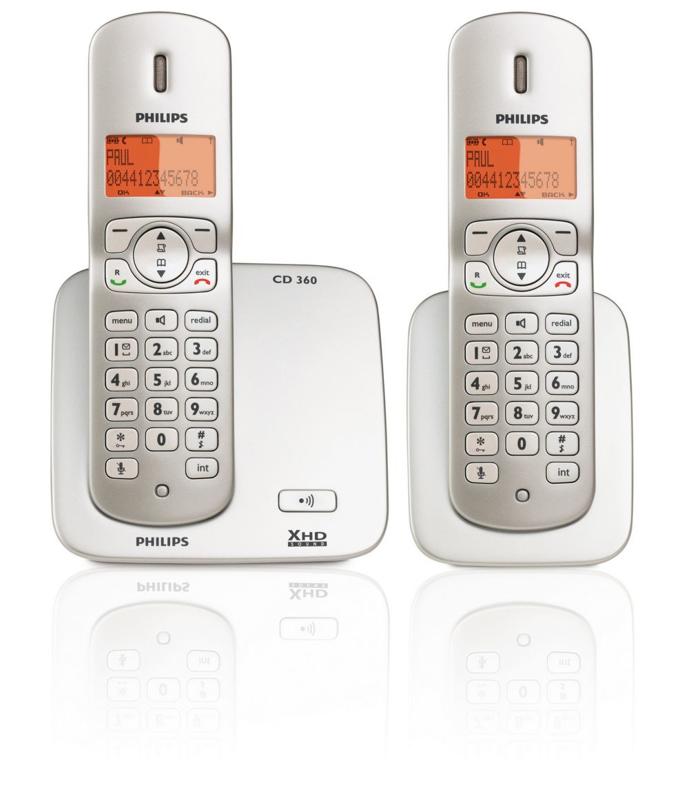 Philips Perfect sound CD3602S/90 telephone Caller ID Pearl