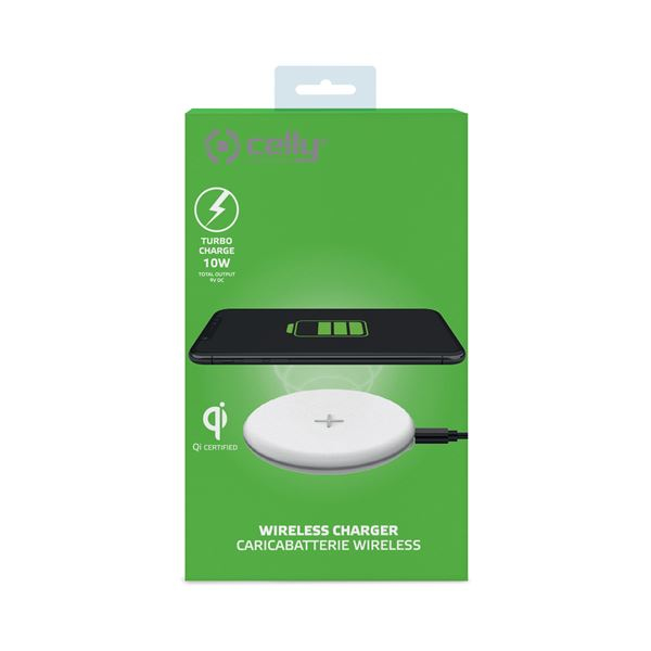 Celly WLFASTFEELWH mobile device charger Smartphone White USB Wireless charging Fast charging Indoor – image 3