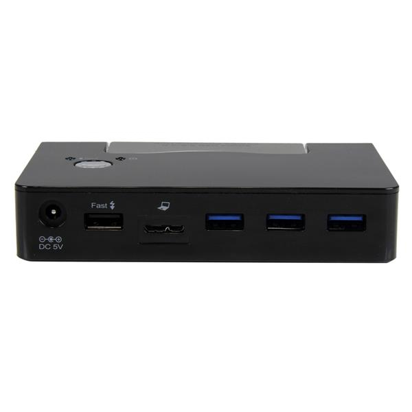 StarTech.com 3-Port USB 3.0 Hub for Laptops & Windows Based Tablets + Fast-Charge Port & Device Stand - Black – image 3