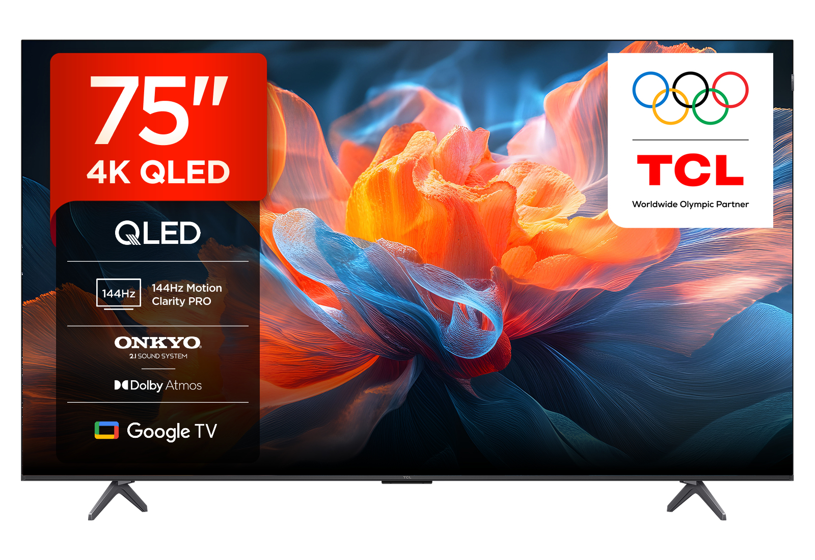 TCL 75T8C-UK TV 190.5 cm (75") 4K Ultra HD Smart TV Wi-Fi Metallic 350 cd/m² – image 1