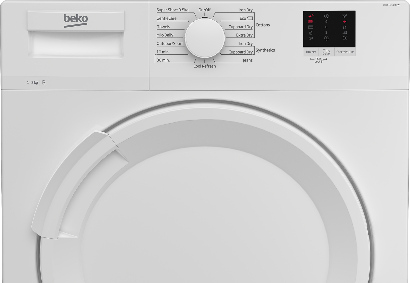 Beko DTLCE80041W 8kg Condenser Tumble Dryer with Sensor Programmes – image 3
