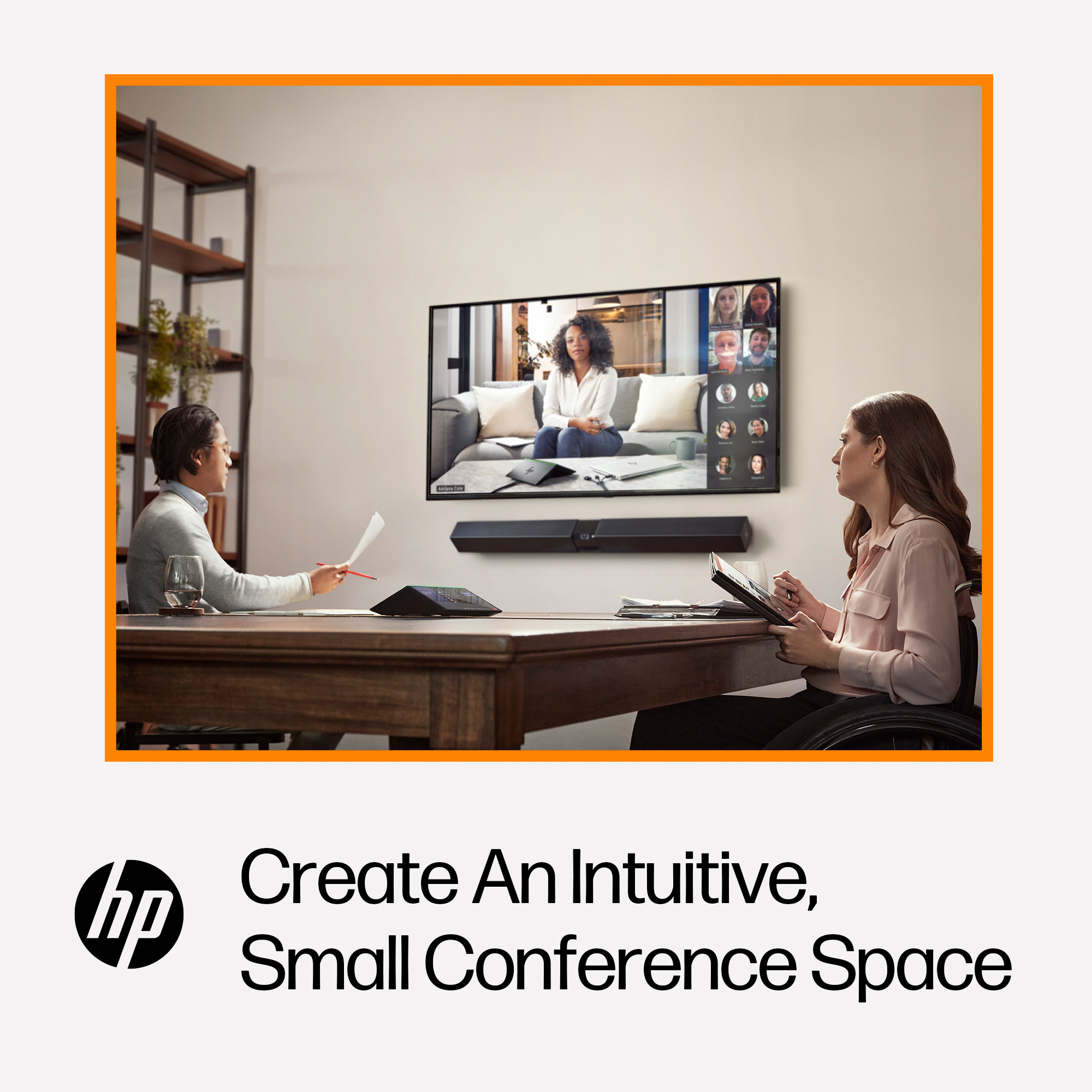HP Presence Small Space Solution Plus AI Video Bar with Microsoft TeamsRooms – image 2